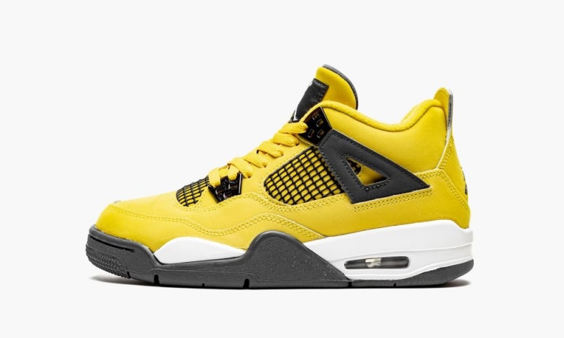 Nike Air Jordan 4 Retro GS \'Lightning 2021\' Skor Barn Gula Mörkblå Grå | 839-SRQOJT