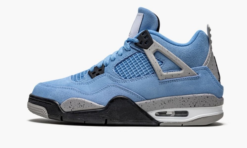 Nike Air Jordan 4 Retro GS \'University Blue\' Skor Barn Blå Svarta | 602-RDENAW