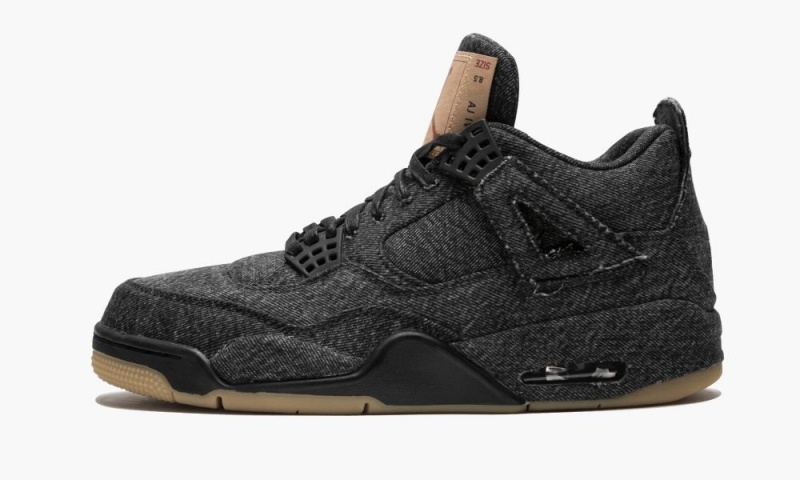 Nike Air Jordan 4 Retro Levis NRG \'Black Levis\' Skor Herr Svarta | 049-NMRDSA