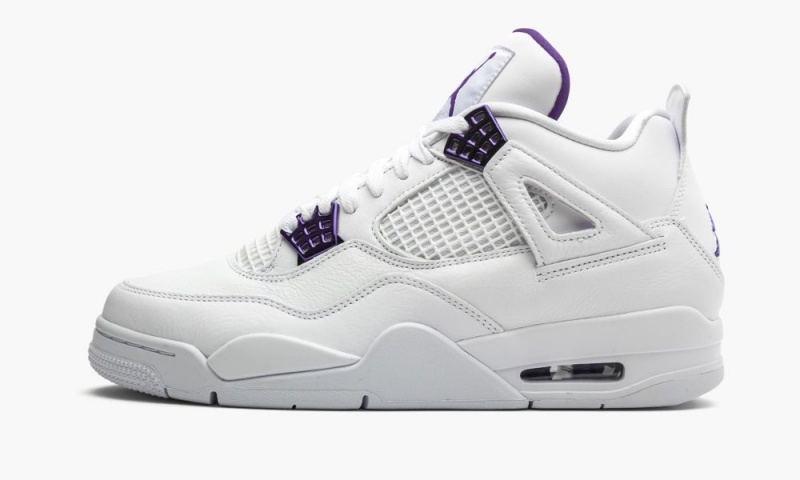 Nike Air Jordan 4 Retro \'Metallic Pack - Purple\' Skor Herr Vita Metal Silver | 063-JLNYWH