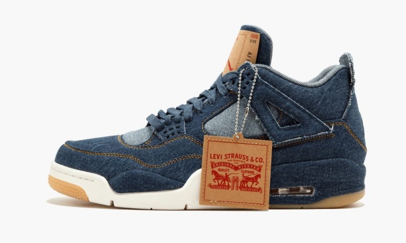 Nike Air Jordan 4 Retro NRG \'Levi's\' Skor Herr Blå Blå Röda | 851-PJQVHF