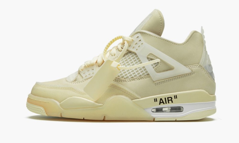 Nike Air Jordan 4 Retro SP \'Off-White - Sail\' Skor Dam Vita Svarta | 695-DLGYSQ