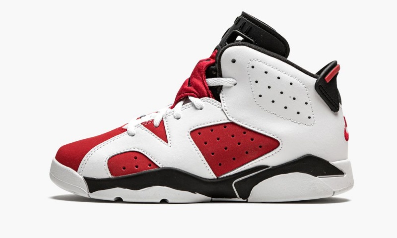 Nike Air Jordan 6 Retro PS \'Carmine 2021\' Skor Barn Vita Svarta Röda | 846-WCLHKP