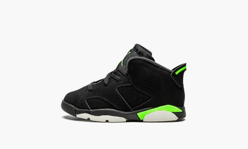 Nike Air Jordan 6 Retro (TD) \'Electric Green\' Skor Barn Svarta Gröna | 185-YTEAMC