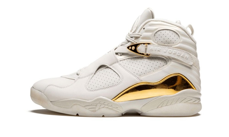 Nike Air Jordan 8 Retro C&C \'Trophy\' Skor Herr Ljusbeige Metal Guld Vita | 987-LVCUBG