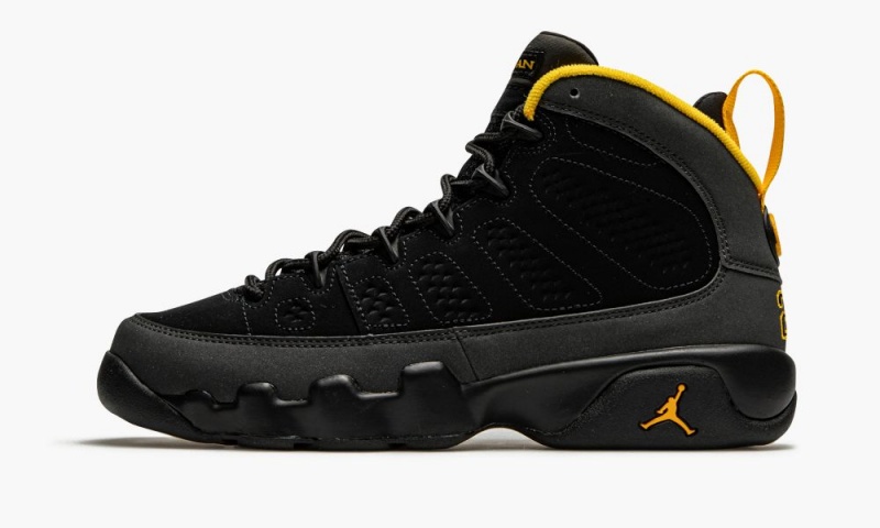 Nike Air Jordan 9 Retro GS \'University Gold\' Skor Barn Svarta Mörkgrå | 314-RIGEUM