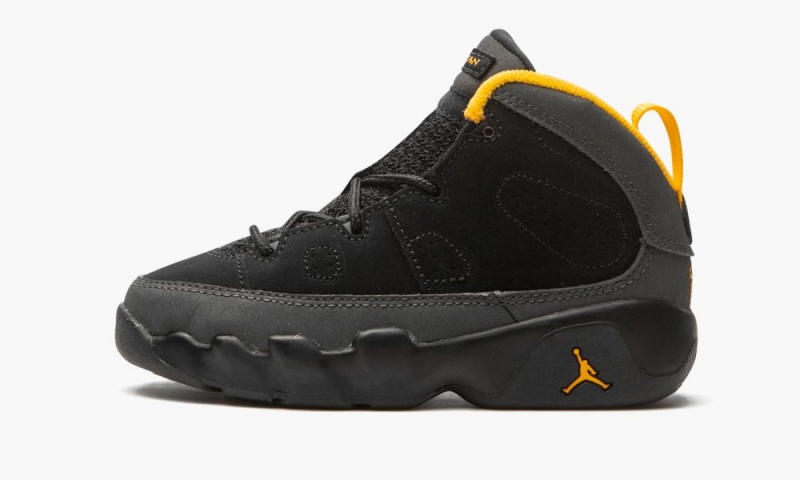 Nike Air Jordan 9 Retro TD \'University Gold\' Skor Barn Svarta Mörkgrå | 106-QOUGVK