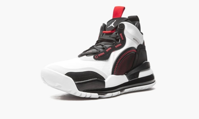 Nike Air Jordan AEROSPACE 720 'White / Black / Gym Red' Skor Herr Vita Röda Svarta Grå | 679-KCATHF