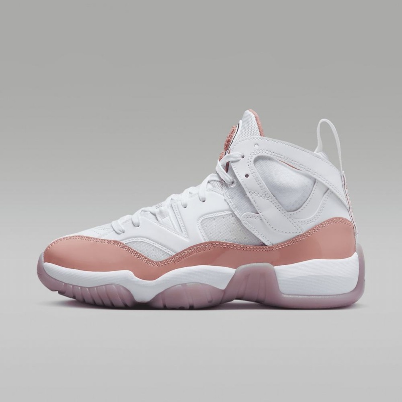 Nike Jumpman Two Trey Skor Dam Rosa Vita | 791-PZOYIS